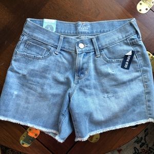 NEW Old Navy midi jean shorts size 0